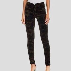 J BRAND Velvet Super Skinny Jeans - Black & Olive Camo Women’s Pants
